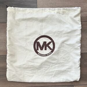 Michael Kors Ivory Cotton Dust Bag with Brown MK Logo